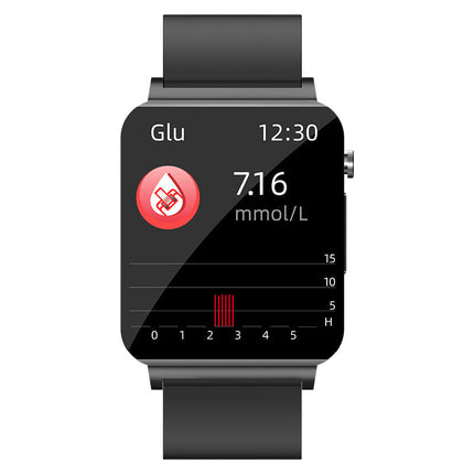 Smartwatch z EKG i monitorowaniem poziomu cukru we krwi – 1,72-calowy ekran dotykowy HD – trwała obudowa ze stopu cynku 1