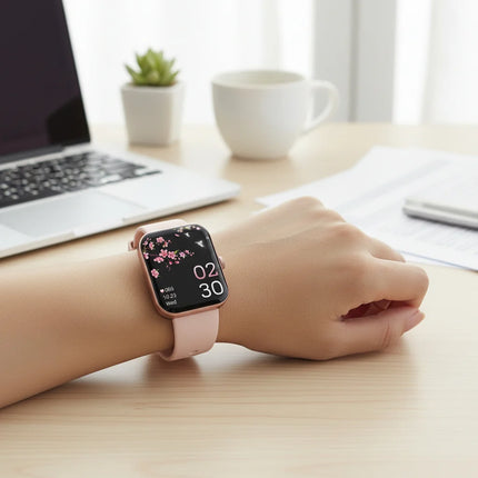 Smartwatch z monitorowaniem cukru i ciśnienia krwi, silikonowy pasek, funkcje fitness, Bluetooth, idealny do cod 3
