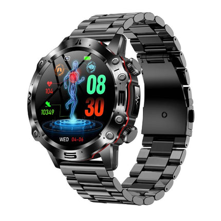 Smartwatch z monitorowaniem EKG, ciśnienia krwi i poziomu glukozy – 1,43-calowy ekran dotykowy, wodoodporność IP68 0