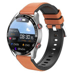 Orange leather bracelet