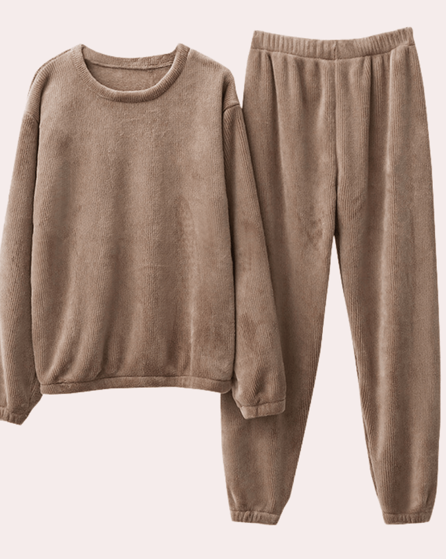 SnugDream – Wygodny i ciepły komplet piżamowy – 2-częściowy miękki komplet wypoczynkowy dla kobiet 1