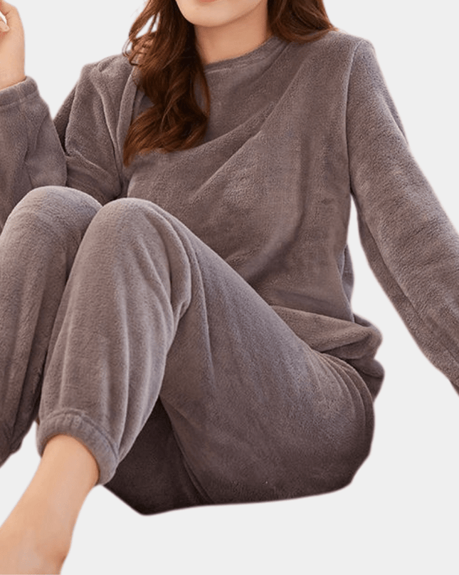 SnugDream – Wygodny i ciepły komplet piżamowy – 2-częściowy miękki komplet wypoczynkowy dla kobiet 3