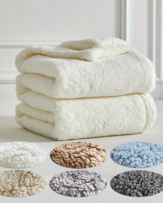 SnuggleTwist – dwustronny, ultramiękki koc z polaru Sherpa – podwójna miękkość i wygoda 5