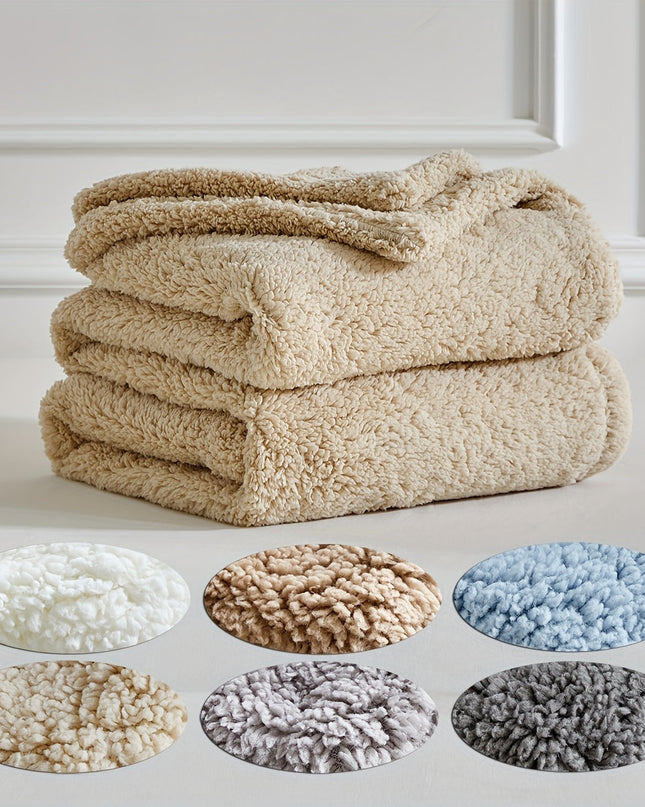 SnuggleTwist – dwustronny, ultramiękki koc z polaru Sherpa – podwójna miękkość i wygoda 6