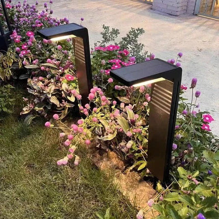 Solarna Lampa Ogrodowa Stojąca z Technologią LED – Nowoczesne Lampy Ogrodowe, Ciepłe Światło, Wodoodporna, Eleganckie Oświetlenie Zewnętrzne 2