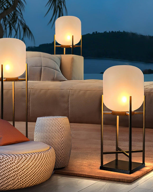 Solarna Lampa Ogrodowa z Stali Nierdzewnej i Szkła – Wodoodporna Lampa do Ogrodu z Wbudowaną Diody LED 2