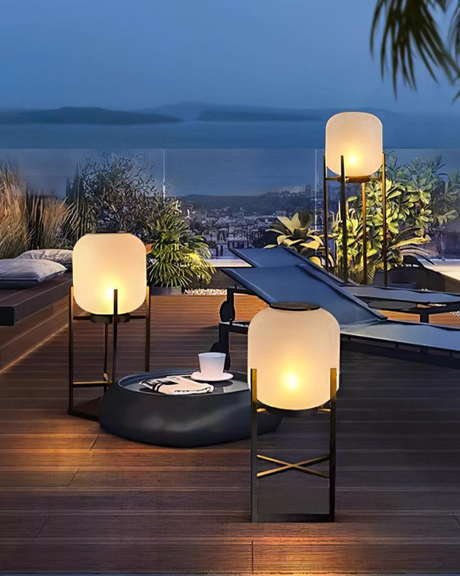 Solarna Lampa Ogrodowa z Stali Nierdzewnej i Szkła – Wodoodporna Lampa do Ogrodu z Wbudowaną Diody LED 6