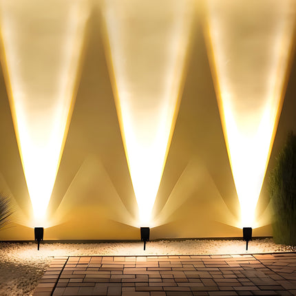 Solarna lampa ogrodowa LED z regulowanym strumieniem światła – bezprzewodowe oświetlenie zewnętrzne do ogrodu i na ścieżki 0