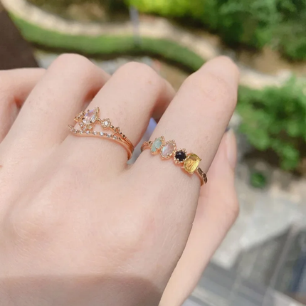 Spersonalizowany pierścionek z kamieniem szlachetnym z wzorem Milgrain w stylu vintage – personalizowana biżuteria rodzinna 5
