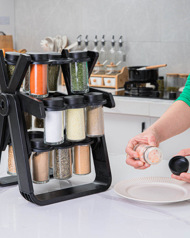 SpiceTwist Organizer – łatwy dostęp do ulubionych przypraw – utrzymuj przyprawy w porządku dzięki prostemu rozwiązaniu 0