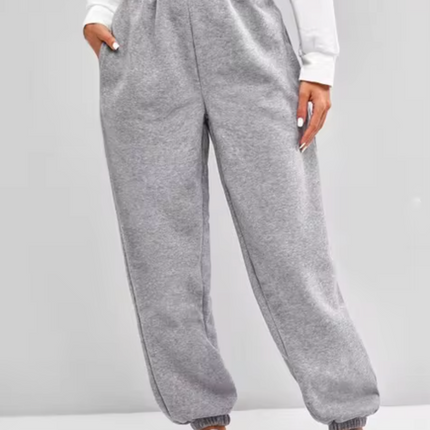 Spodnie Dresowe Damskie z Wysokim Stanem, Wygodne i Stylowe, Nowoczesny Krój, Miękki Materiał, Rozmiary XS-XL 0