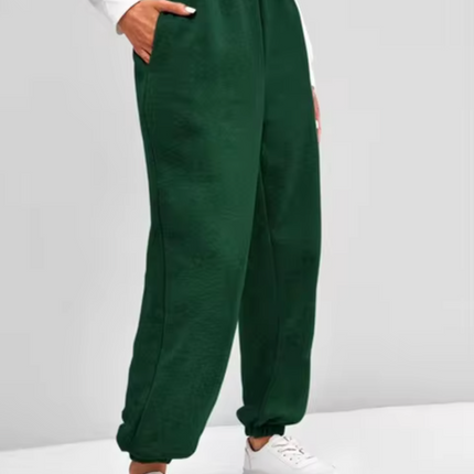 Spodnie Dresowe Damskie z Wysokim Stanem, Wygodne i Stylowe, Nowoczesny Krój, Miękki Materiał, Rozmiary XS-XL 1