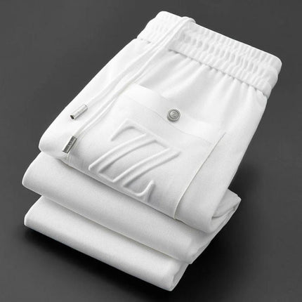 Stylowe Spodnie Dresowe Męskie Joggery Luźny Krój – Wygodne Spodnie do Codziennego Użytku, S-XL, Szary, Niebieski 2