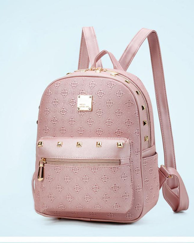 Stylowy Skórzany Plecak Damski Miejski z Regulowanymi Paskami i Złotymi Akcentami – Przestronny i Funkcjonalny 3