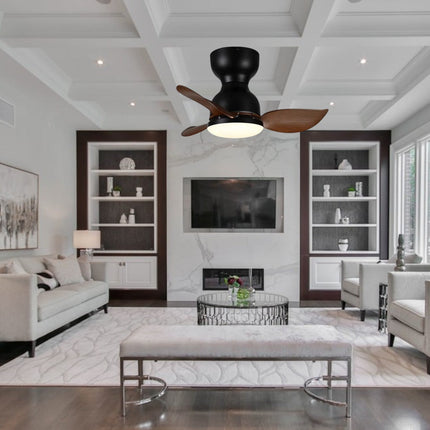 Stylowy Wentylator Sufitowy z Lampą LED, 18 cali, Regulacja Przepływu Powietrza, Elegancki Design do Wnętrz 3