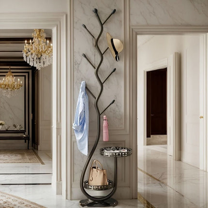 Stylowy Wieszak na Ubrania Stojący z Żelaza – Minimalistyczny Stojak do Nowoczesnych Wnętrz, 170 cm, Nordic Design 0