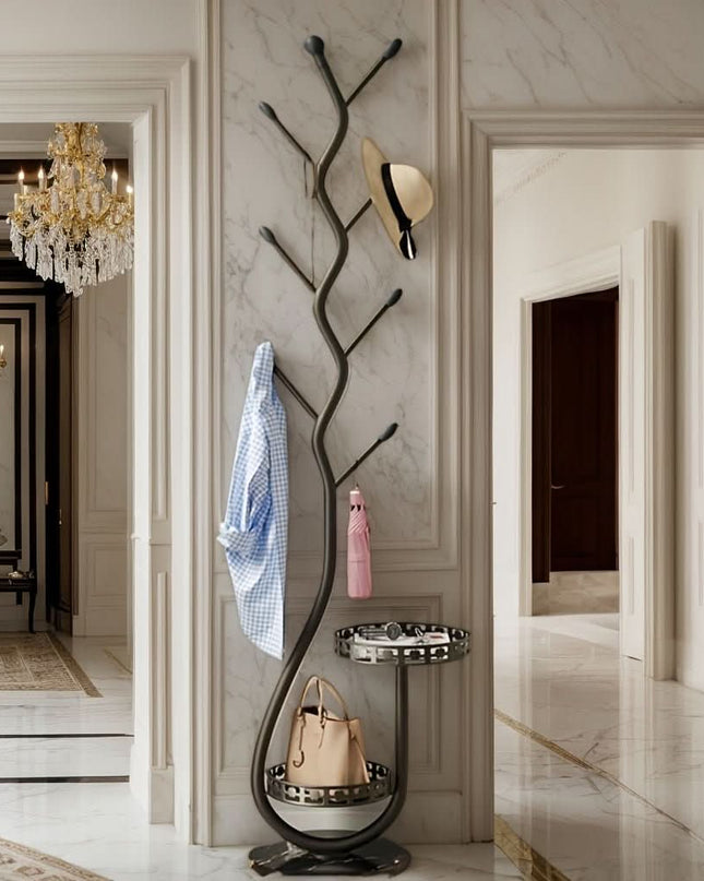 Stylowy Wieszak na Ubrania Stojący z Żelaza – Minimalistyczny Stojak do Nowoczesnych Wnętrz, 170 cm, Nordic Design 0