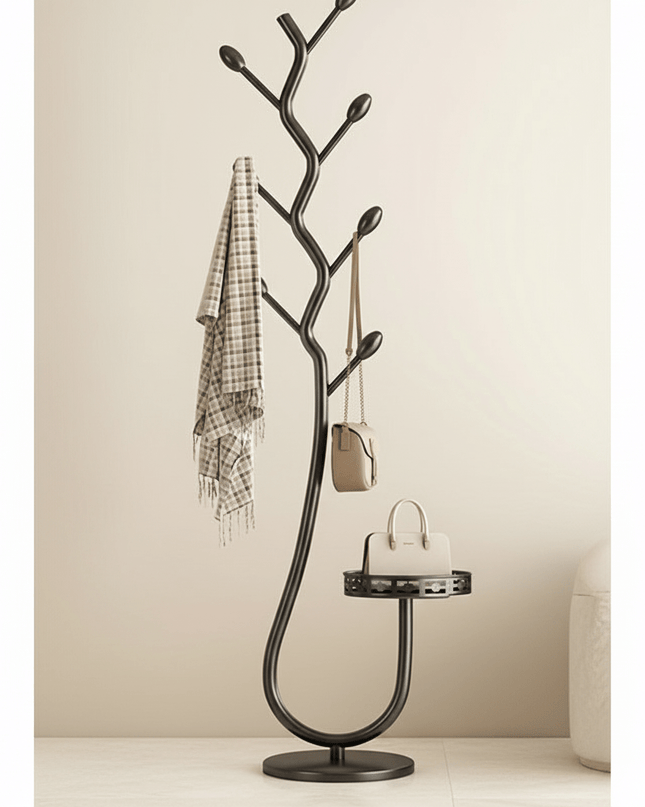 Stylowy Wieszak na Ubrania Stojący z Żelaza – Minimalistyczny Stojak do Nowoczesnych Wnętrz, 170 cm, Nordic Design 1