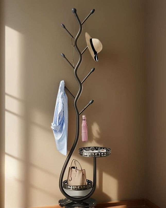 Stylowy Wieszak na Ubrania Stojący z Żelaza – Minimalistyczny Stojak do Nowoczesnych Wnętrz, 170 cm, Nordic Design 3