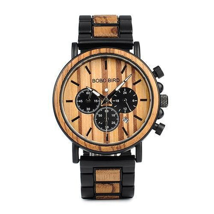 Stylowy Zegarek Męski Kwarcowy z Drewna, Elegancki i Ekologiczny, Świecące Wskazówki, Wodoodporny, 44 mm Dla Każdej Okazji 0
