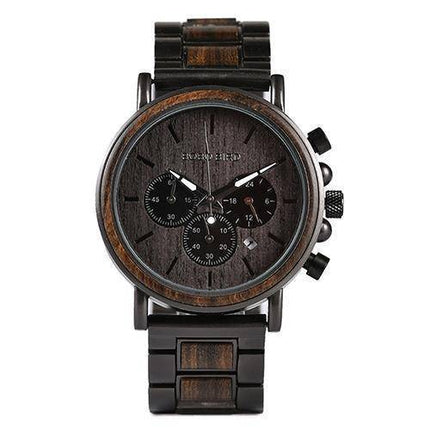 Stylowy Zegarek Męski Kwarcowy z Drewna, Elegancki i Ekologiczny, Świecące Wskazówki, Wodoodporny, 44 mm Dla Każdej Okazji 4