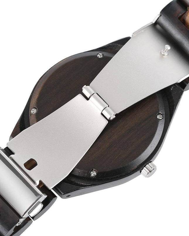 Stylowy Zegarek Męski z Bambusa – Ekologiczny, Lekki, Precyzyjny Mechanizm Kwarcowy, 4,4 cm Tarcza 1