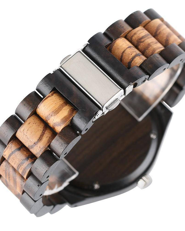 Stylowy Zegarek Męski z Bambusa – Ekologiczny, Lekki, Precyzyjny Mechanizm Kwarcowy, 4,4 cm Tarcza 2