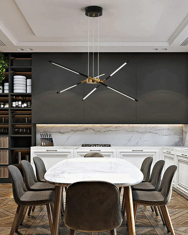 Stylowy Żyrandol Pająk z Regulowanym Zawieszeniem do Salonu – Elegancka Lampa Wnętrzarska z Długimi Lampami 3