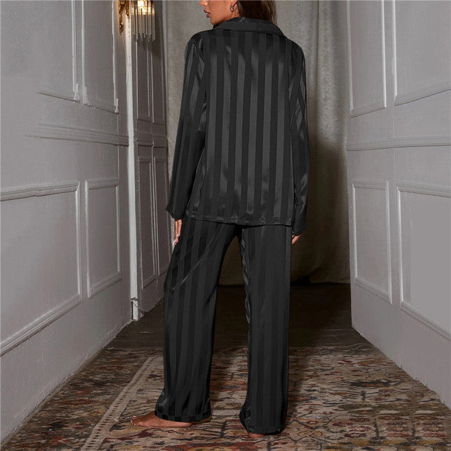 Stylowy komplet piżamowy w paski – elegancka bielizna nocna na każdą noc – idealny do wygodnego snu 2