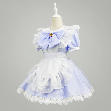 Sukienka cosplay na Halloween z motywem pokojówki w plus size, dostępna w wielu kolorach, łącząca styl anime 0