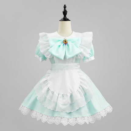 Sukienka cosplay na Halloween z motywem pokojówki w plus size, dostępna w wielu kolorach, łącząca styl anime 3