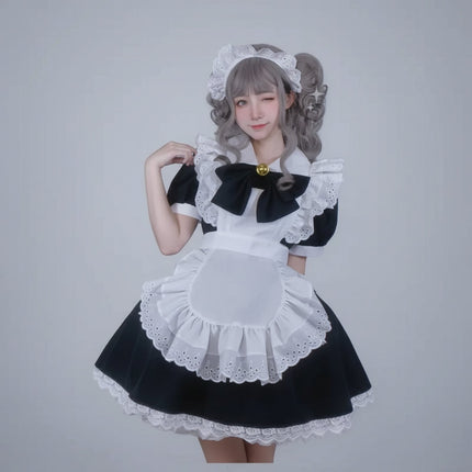Sukienka cosplay na Halloween z motywem pokojówki w plus size, dostępna w wielu kolorach, łącząca styl anime 6