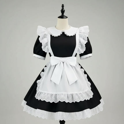 Sukienka cosplay na Halloween z motywem pokojówki w plus size, dostępna w wielu kolorach, łącząca styl anime 8
