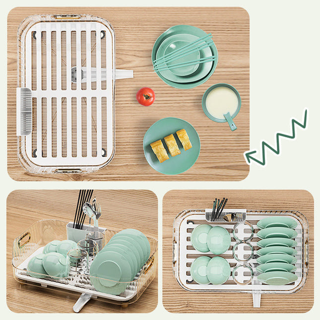 Suszarka do naczyń AquaFlow – regulowana i oszczędzająca miejsce konstrukcja – kieruje wodę bezpośrednio do zlewu 2