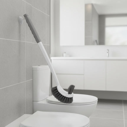 Szczotka Toaletowa z Długim Uchwytam i Dwustronną Główką – Montaż na Ścianie, Ergonomiczna Konstrukcja do Skutecznego Czyszczenia 0