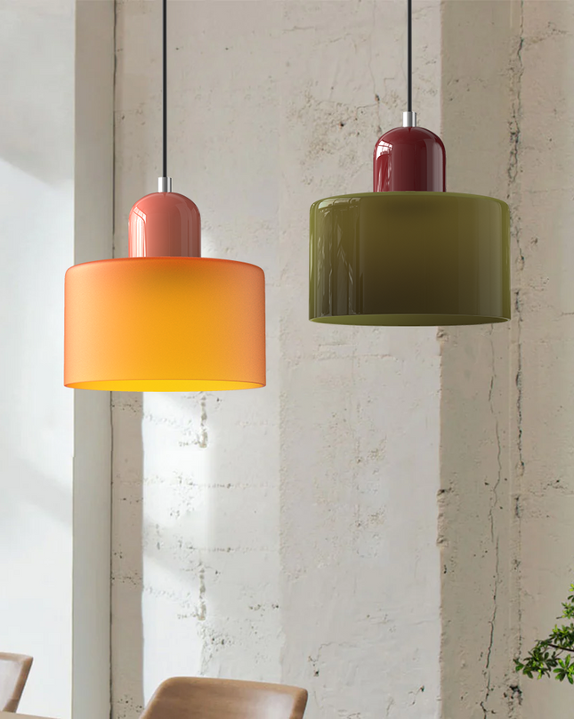 Szklana Lampa Wisząca Bauhaus Creative – Elegancka Lampa do Salonu i Jadalni, Regulowana Długość, Nowoczesny Design 1