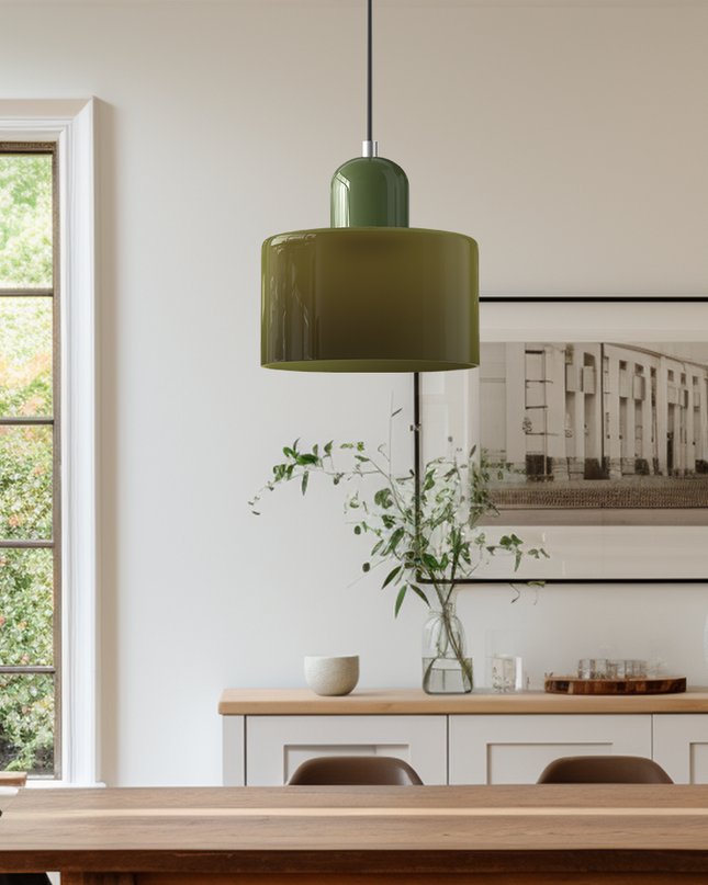 Szklana Lampa Wisząca Bauhaus Creative – Elegancka Lampa do Salonu i Jadalni, Regulowana Długość, Nowoczesny Design 5
