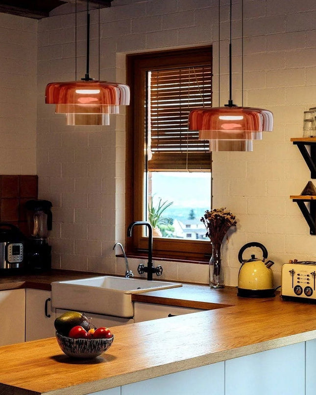 Szklana Lampa Wisząca z Regulowanym Kątem Nachylenia – Elegancka Lampa do Salonu, Ciepłe Światło, Nowoczesny Design 3