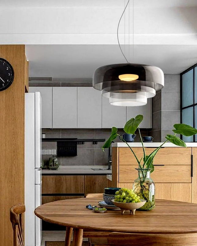 Szklana Lampa Wisząca z Regulowanym Kątem Nachylenia – Elegancka Lampa do Salonu, Ciepłe Światło, Nowoczesny Design 7