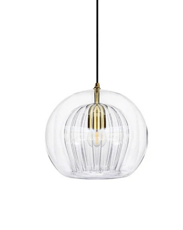 Szklana lampa wisząca na wyspę kuchenną – ściemnialna, minimalistyczny design LED – dostępna w rozmiarach 15 cm, 20 cm i 25 cm 0
