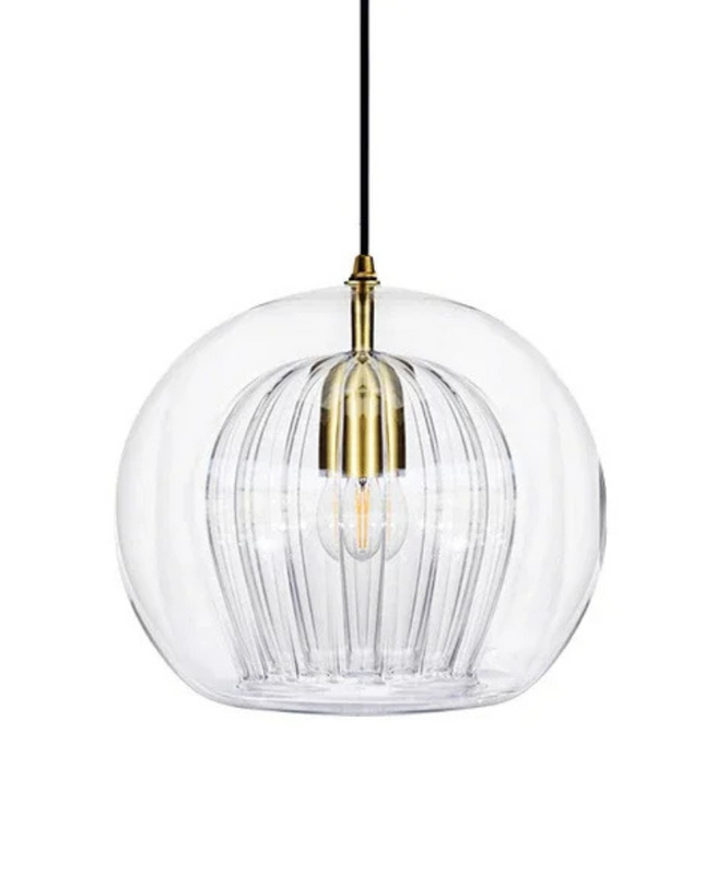 Szklana lampa wisząca na wyspę kuchenną – ściemnialna, minimalistyczny design LED – dostępna w rozmiarach 15 cm, 20 cm i 25 cm 11