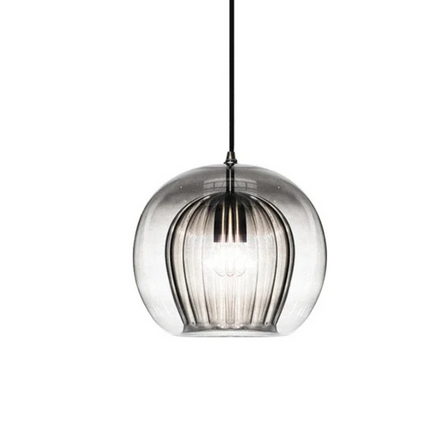Szklana lampa wisząca na wyspę kuchenną – ściemnialna, minimalistyczny design LED – dostępna w rozmiarach 15 cm, 20 cm i 25 cm 14