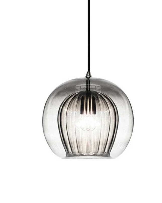 Szklana lampa wisząca na wyspę kuchenną – ściemnialna, minimalistyczny design LED – dostępna w rozmiarach 15 cm, 20 cm i 25 cm 14