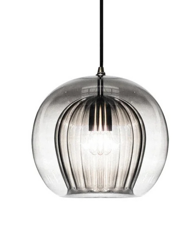 Szklana lampa wisząca na wyspę kuchenną – ściemnialna, minimalistyczny design LED – dostępna w rozmiarach 15 cm, 20 cm i 25 cm 15