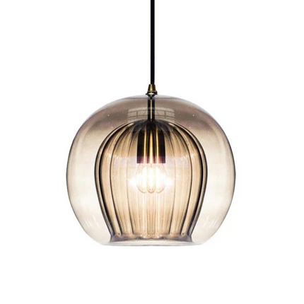 Szklana lampa wisząca na wyspę kuchenną – ściemnialna, minimalistyczny design LED – dostępna w rozmiarach 15 cm, 20 cm i 25 cm 9