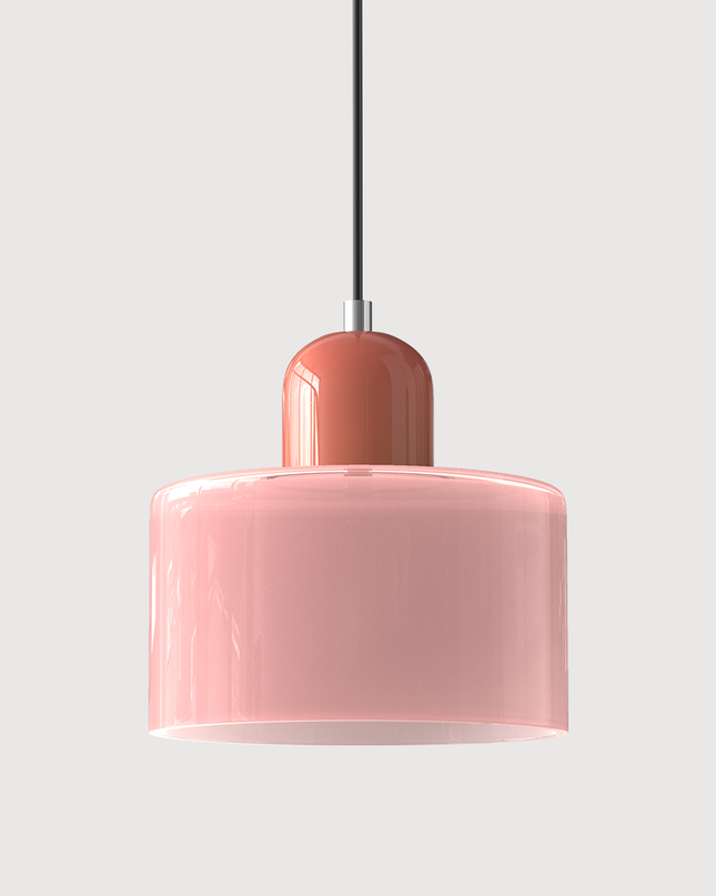 Szklana lampa wisząca z oświetleniem LED – geometryczny design do oświetlenia wiszącego w kuchni lub jadalni 0