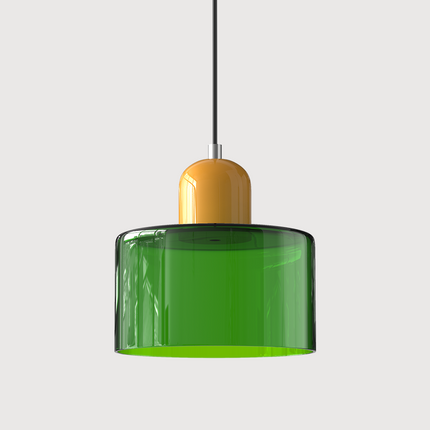 Szklana lampa wisząca z oświetleniem LED – geometryczny design do oświetlenia wiszącego w kuchni lub jadalni 10