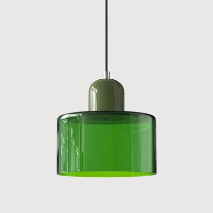 Szklana lampa wisząca z oświetleniem LED – geometryczny design do oświetlenia wiszącego w kuchni lub jadalni 12