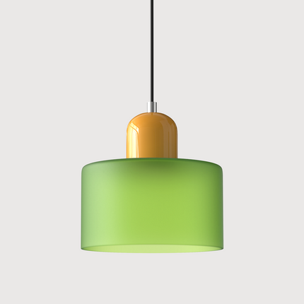 Szklana lampa wisząca z oświetleniem LED – geometryczny design do oświetlenia wiszącego w kuchni lub jadalni 13