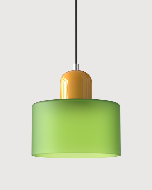 Szklana lampa wisząca z oświetleniem LED – geometryczny design do oświetlenia wiszącego w kuchni lub jadalni 13